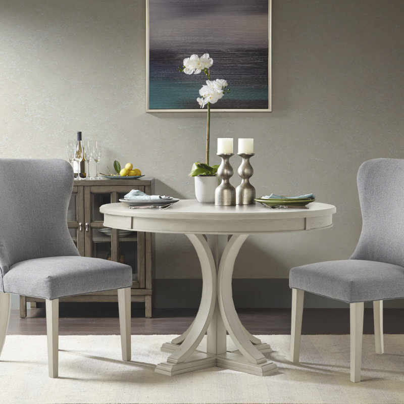 Madison Park Signature Helena Round Wood Pedestal Dining Table